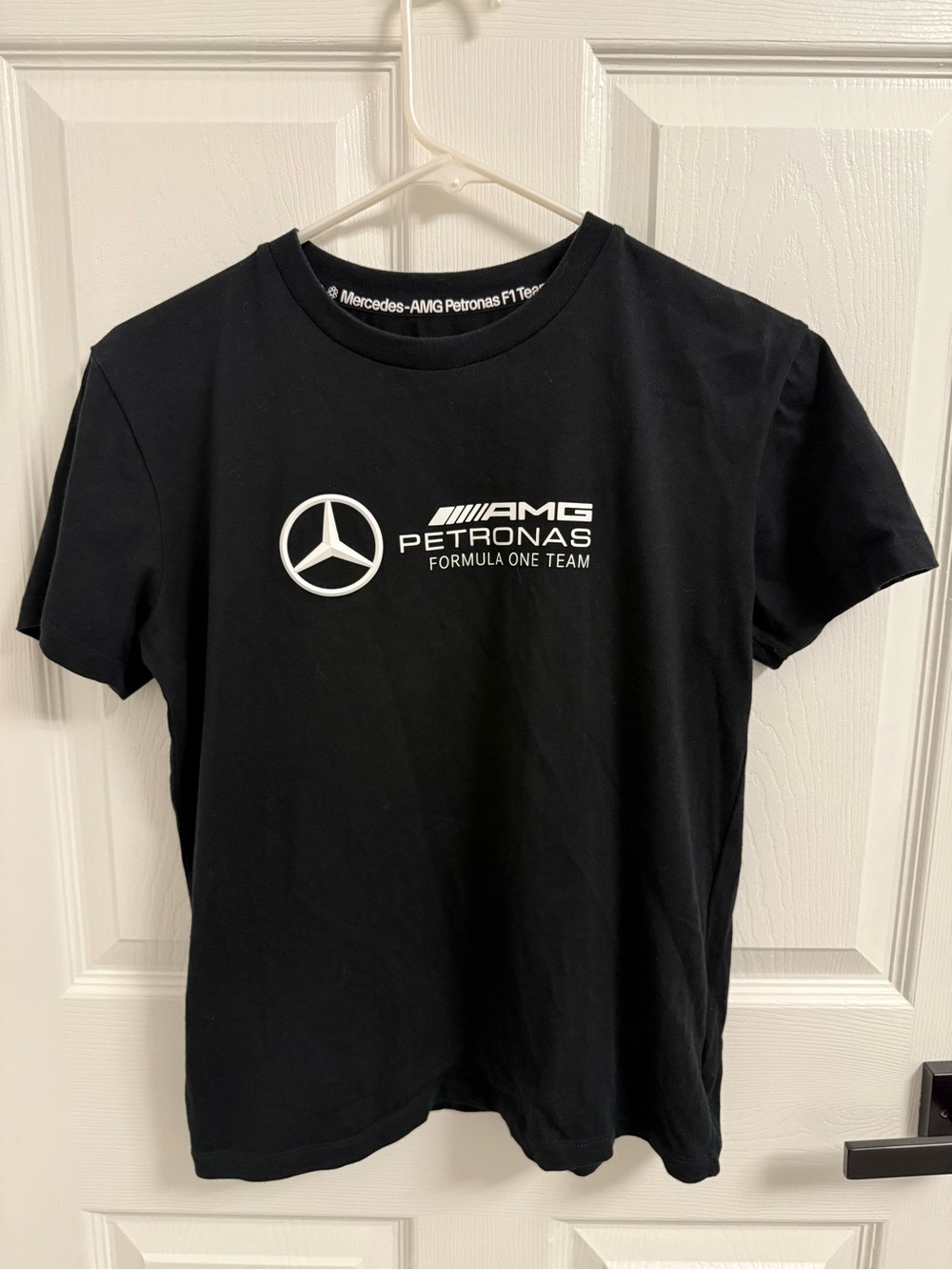 Mercedes AMG Petronas Black Short Sleeve Logo Tee